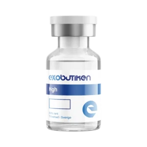 HGH-vial 20 IU – humant tillväxthormon i glasbehållare för injicerbart bruk, perfekt för träning och återhämtning