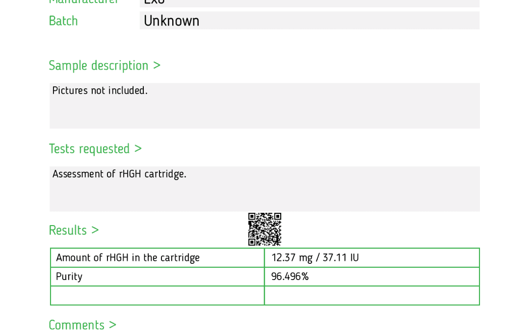 HGH Cartridge 37.11iu