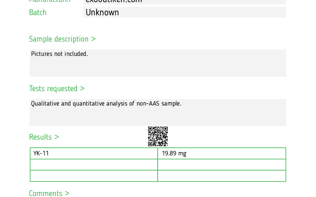 YK-11 19.89mg