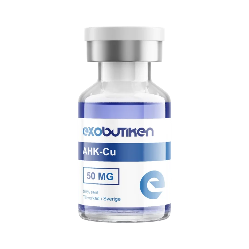 AHK-Cu 50mg kopparpeptid i vial – blått pulver för forskning inom hårväxt, hud och anti-aging