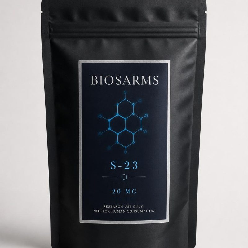 S-23 från BIOSARMS – svart påse med 50 tabletter à 20 mg